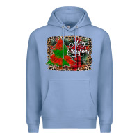 Colony Blue merry Christmas trees Premium Hoodie - CowhideDigitalArt