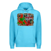 Ocean Blue merry Christmas trees Premium Hoodie - CowhideDigitalArt