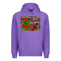 Purple merry Christmas trees Premium Hoodie - CowhideDigitalArt