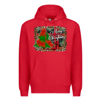 Red merry Christmas trees Premium Hoodie - CowhideDigitalArt