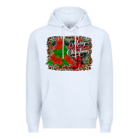 White merry Christmas trees Premium Hoodie - CowhideDigitalArt