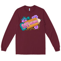 Burgundy Hello 1st Grade Long Sleeve Tee - RanaPortraitStore