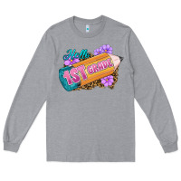 Heather Grey Hello 1st Grade Long Sleeve Tee - RanaPortraitStore