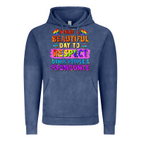 Vintage Denim what a beautiful day to respect other people Vintage Hoodie - FaDigitalArtStudio