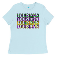 Baby Blue louisiana mardi gras Ladies Tee - CowGirlArtShop