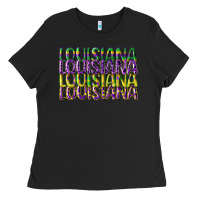 Black louisiana mardi gras Ladies Tee - CowGirlArtShop