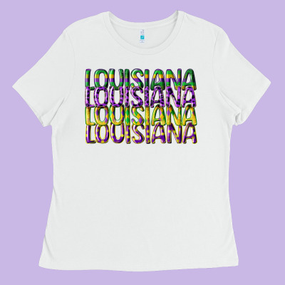 Louisiana Mardi Gras Ladies Tee Designed By Cowgirlartshop