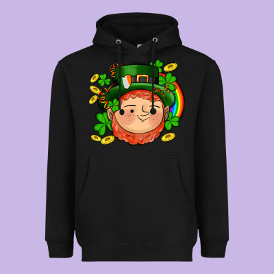 St Patricks Elf Heavyweight Hoodie Designed By Adodesignshop