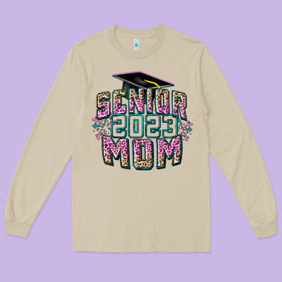Senior 2023 Mom Mother's Day Long Sleeve Tee Designed By Fadigitalartstudio