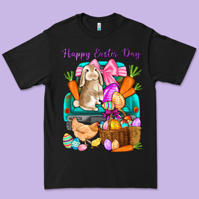 Happy Easter Day Truck Premium Tee Designed By Howdyjamesfarm