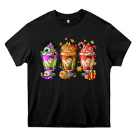 Black Hallothanksmas coffee cups Heavy Core Tee - NancyCooperArtShop