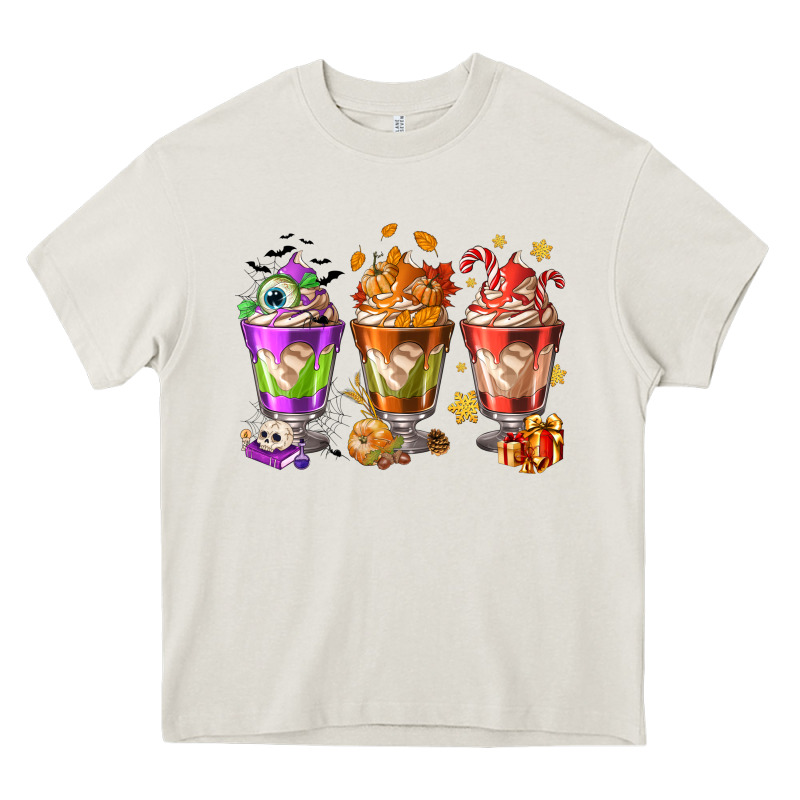Hallothanksmas Coffee Cups Heavy Core Tee by NancyCooperArtShop | Teevron