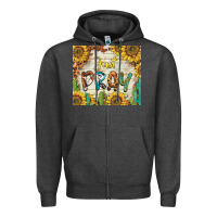 Charcoal Heather just pray Zipper Hoodie - BarkalooDesign