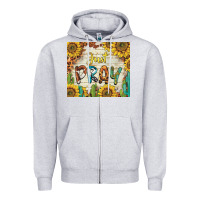 Heather Grey just pray Zipper Hoodie - BarkalooDesign