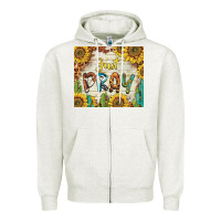 Oatmeal Heather just pray Zipper Hoodie - BarkalooDesign