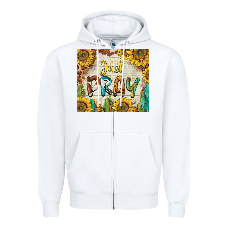 Just Pray Zipper Hoodie by BarkalooDesign | Teevron