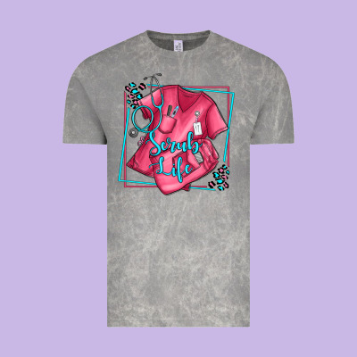 Nurse Scrub Life Olivia Vintage Tee Designed By Oliviacreatesart