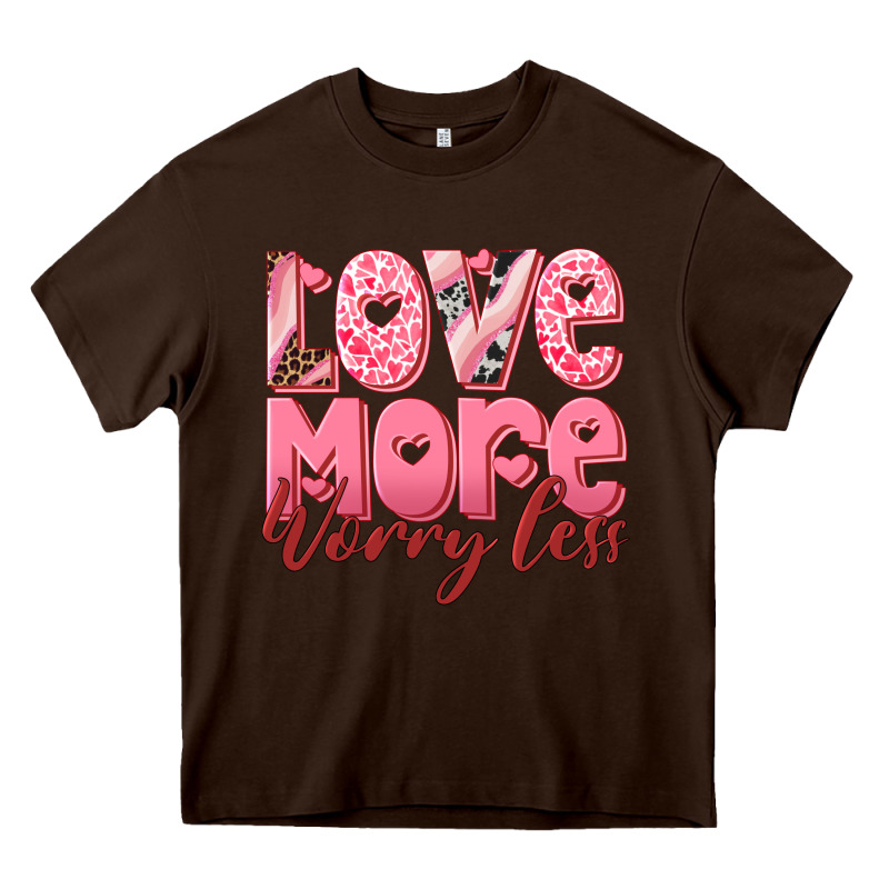 Love More Worry Less Heavy Core Tee by RanaPortraitStore | Teevron