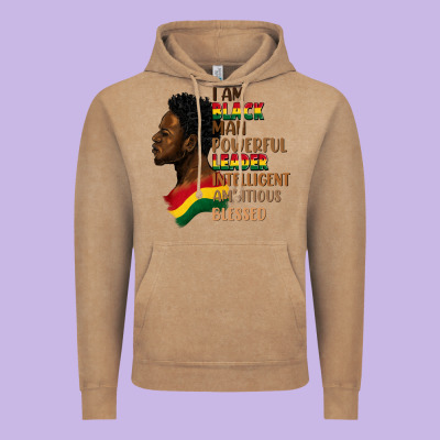 I Am Black Man Vintage Hoodie Designed By Fadigitalartstudio