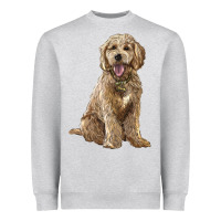 Heather Grey goldendoodle Heavyweight Sweatshirt - BarkalooDesign
