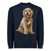 Navy goldendoodle Heavyweight Sweatshirt - BarkalooDesign