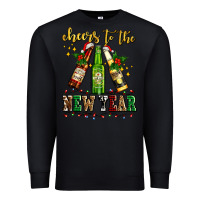 Black cheers to the new year with beers Premium Sweatshirt - AdoDesignShop
