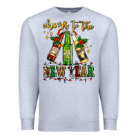 Heather Grey cheers to the new year with beers Premium Sweatshirt - AdoDesignShop