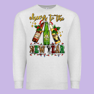 Cheers To The New Year With Beers Premium Sweatshirt Designed By Adodesignshop