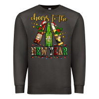 Smoke cheers to the new year with beers Premium Sweatshirt - AdoDesignShop