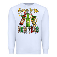White cheers to the new year with beers Premium Sweatshirt - AdoDesignShop