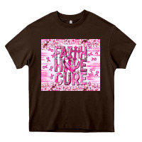Chocolate Brown Faith hope cure Cancer Heavy Core Tee - NancyCooperArtShop