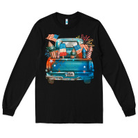 Black Customize USA truck Long Sleeve Tee - FaDigitalArtStudio