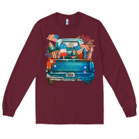 Burgundy Customize USA truck Long Sleeve Tee - FaDigitalArtStudio