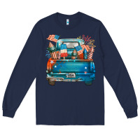 Navy Customize USA truck Long Sleeve Tee - FaDigitalArtStudio