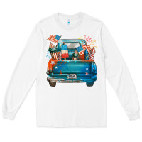 White Customize USA truck Long Sleeve Tee - FaDigitalArtStudio