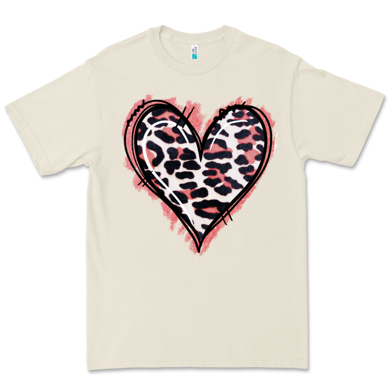 Leopard Glitter Heart Premium Tee by Jasminsmagicworld | Teevron