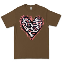 Cacao Leopard Glitter Heart Premium Tee - Jasminsmagicworld