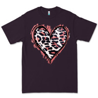 Plum Leopard Glitter Heart Premium Tee - Jasminsmagicworld