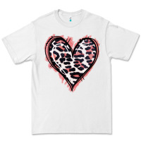 White Leopard Glitter Heart Premium Tee - Jasminsmagicworld