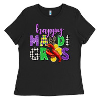 Black happy mardi gras Ladies Tee - CowGirlArtShop