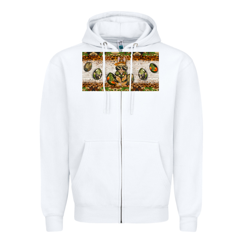 Easter Camouflage Egg Hunter Bunny License Plate Template Zipper Hoodie by BarkalooDesign | Teevron