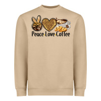 Peace Love Coffee Heavyweight Sweatshirt | Teevron