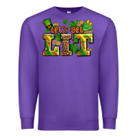 Purple st patricks lets get lit Premium Sweatshirt - AdoDesignShop