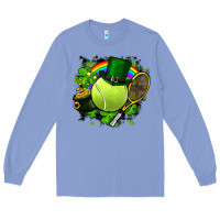 Colony Blue St. Patrick's Day Tennis Long Sleeve Tee - FaDigitalArtStudio