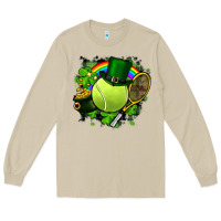 Mushroom St. Patrick's Day Tennis Long Sleeve Tee - FaDigitalArtStudio