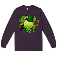 Plum St. Patrick's Day Tennis Long Sleeve Tee - FaDigitalArtStudio