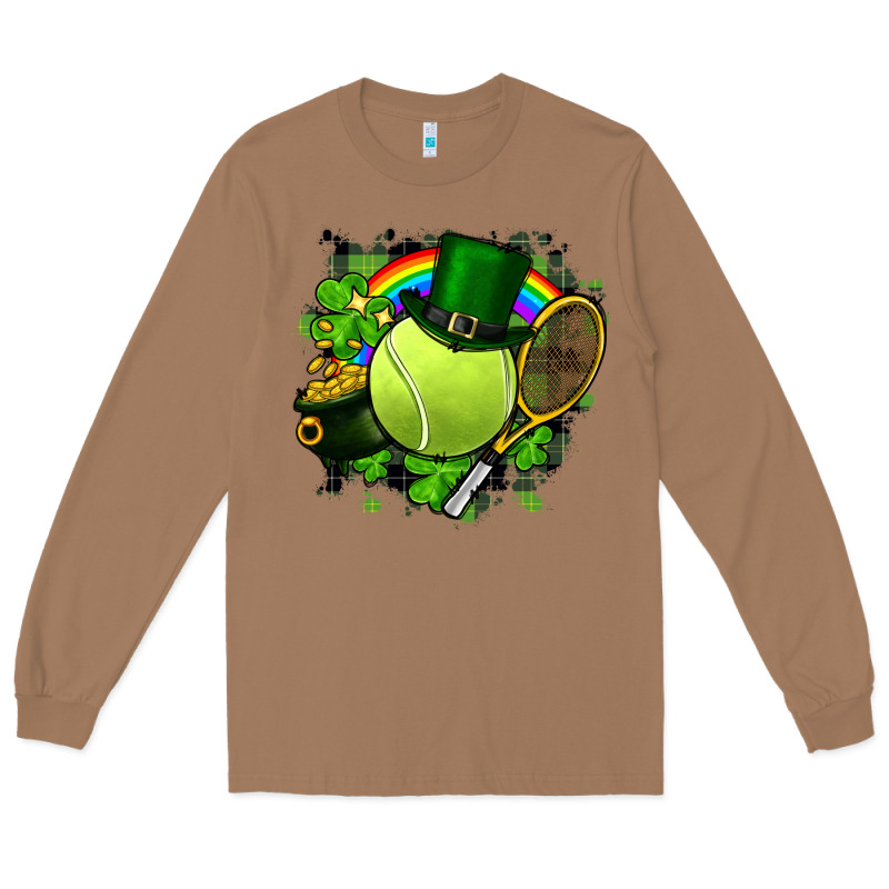 St. Patrick's Day Tennis Long Sleeve Tee by FaDigitalArtStudio | Teevron