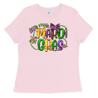 Bubblegum Pink little miss mardi gras Ladies Tee - CowGirlArtShop