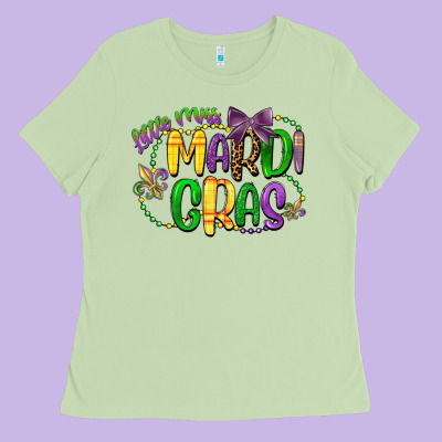 Little Miss Mardi Gras Ladies Tee Designed By Cowgirlartshop