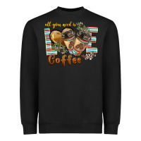 Black all you need is love coffee Heavyweight Sweatshirt - BarkalooDesign